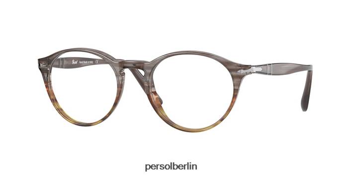 Persol po3092v braun gestreift grau Brille QWE12626