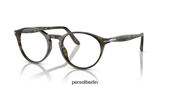 Persol po3092v gestreift grau Brille QWE12625