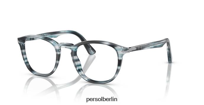 Persol po3143v gestreift grau Brille QWE12632