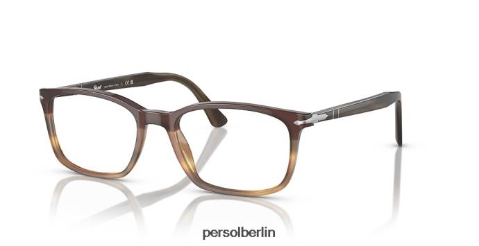 Persol po3189v gestreift braun/grau/beige Brille QWE12554