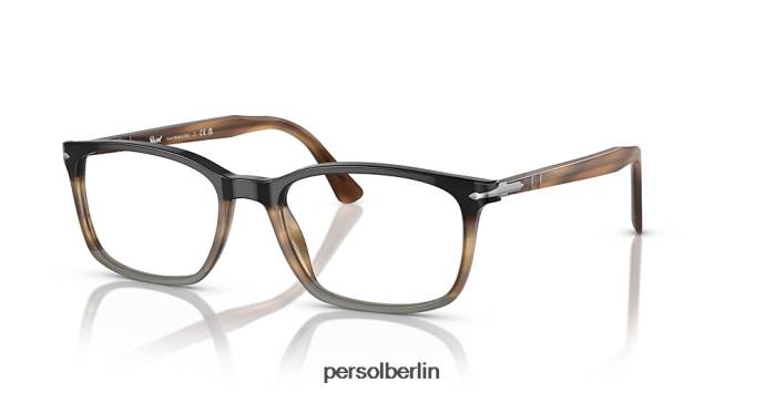 Persol po3189v gestreift braun/grau/schwarz Brille QWE12553