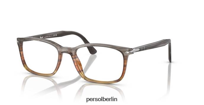 Persol po3189v gestreift grau/verlaufsbraun Brille QWE12551
