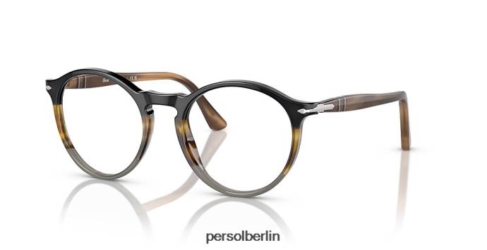 schwarz/braun gestreift/grau