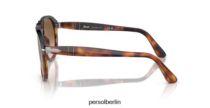 Persol 649-original dunkelbraun/hellbraune Schildkröte Sonnenbrille QWE1254