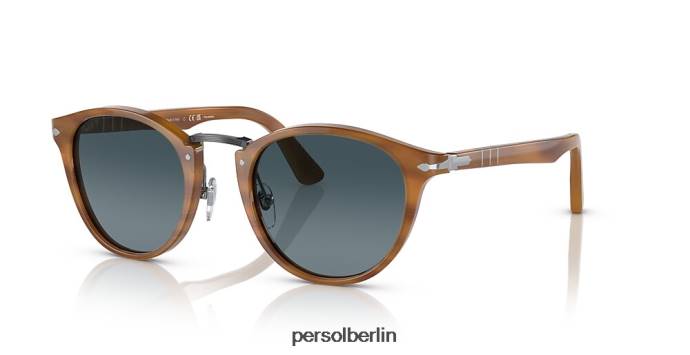 Persol po3108s gestreift braun Sonnenbrille QWE1232