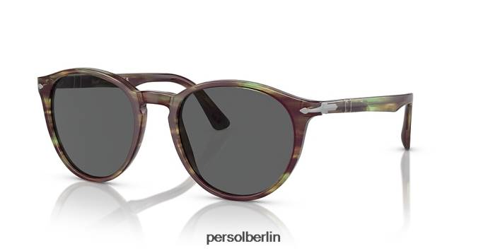 Persol po3152s grün gestreift Sonnenbrille QWE12203