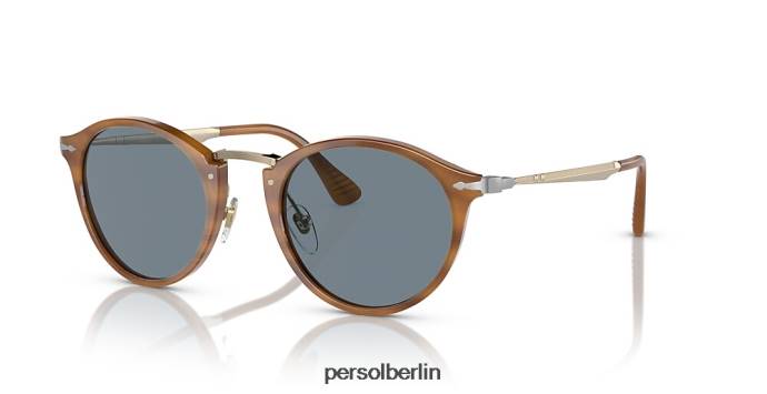 Persol po3166s gestreift braun Sonnenbrille QWE12187